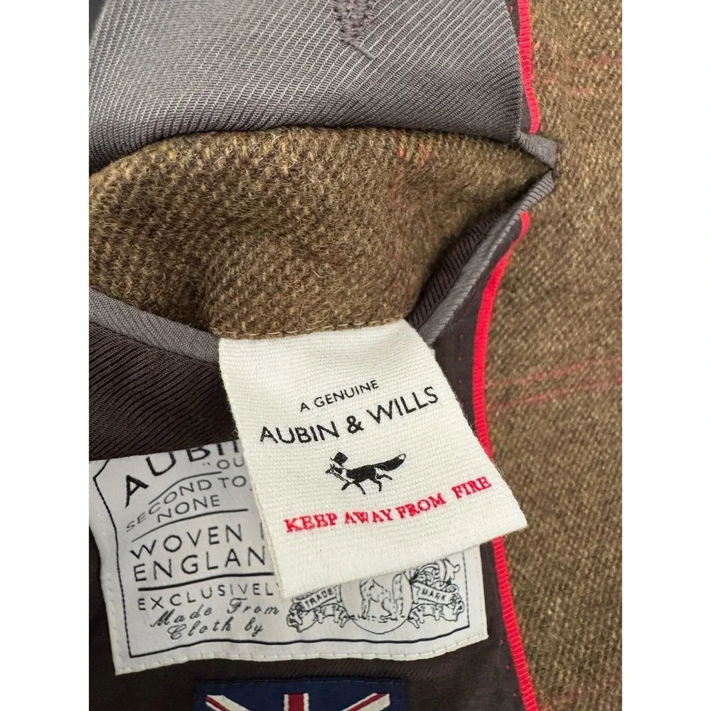 Auburn Willis BESPOKE Sport Coat English Fox Plaid Jacket Wool Blazer Sz Small
